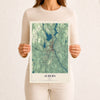 Map of Auburn, Maine, 12 x 18 inch unframed archival matte print