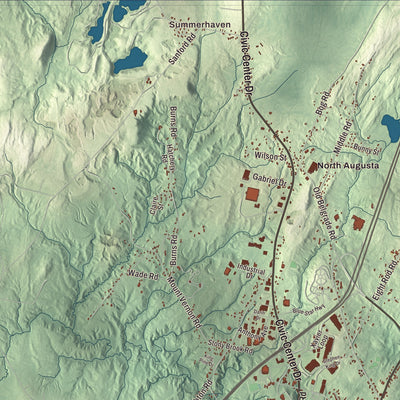 Street and neighborhood detail from the Augusta, Maine map