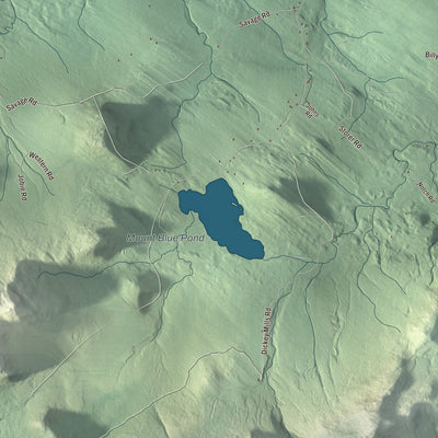Terrain and local geography detail from the Avon, Maine map