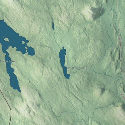 Terrain and local geography detail from the Baring, Maine map