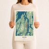Map of Bath, Maine, 12 x 18 inch unframed archival matte print