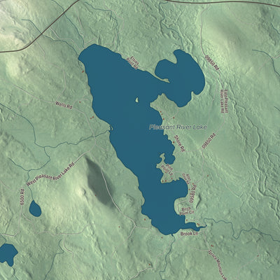 Terrain and local geography detail from the Beddington, Maine map