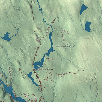 Terrain and local geography detail from the Belfast, Maine map