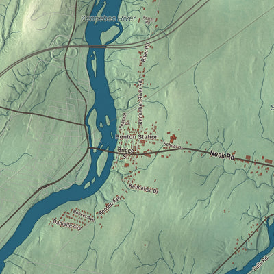 Street and neighborhood detail from the Benton, Maine map