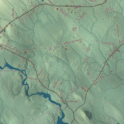 Street and neighborhood detail from the Berwick, Maine map