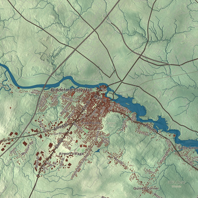 Street and neighborhood detail from the Biddeford, Maine map