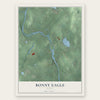 Bonny Eagle, Maine map print, the full design