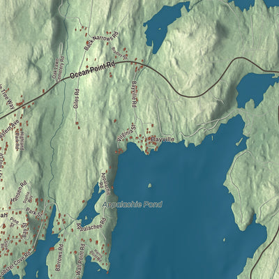 Street and neighborhood detail from the Boothbay Harbor, Maine map