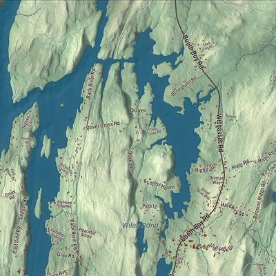 Street and neighborhood detail from the Boothbay, Maine map