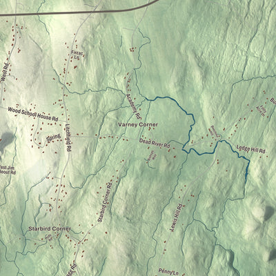 Street and neighborhood detail from the Bowdoin, Maine map