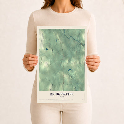 Bridgewater, Maine map print - 12 x 18 archival matte print