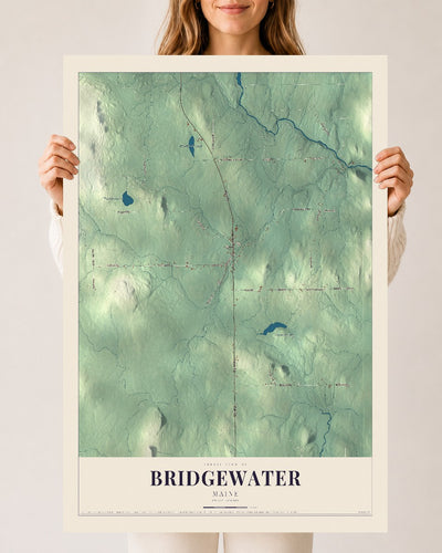 Bridgewater, Maine map print - 24 x 36 archival matte print