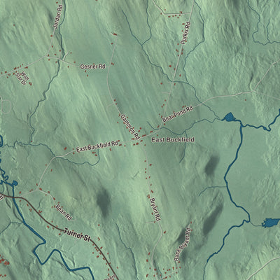 Street and neighborhood detail from the Buckfield, Maine map