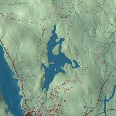 Terrain and local geography detail from the Bucksport, Maine map