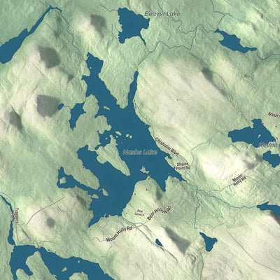 Terrain and local geography detail from the Calais, Maine map