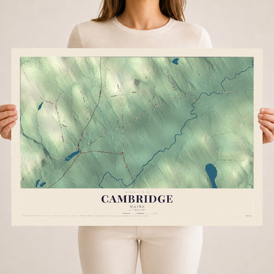 Cambridge, Maine map print - 18 x 24 archival matte print