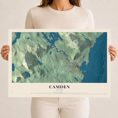 Camden, Maine map print - 12 x 18 archival matte print