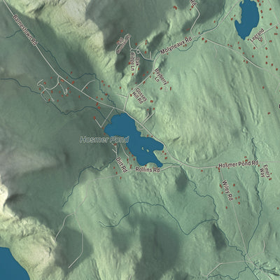 Terrain and local geography detail from the Camden, Maine map