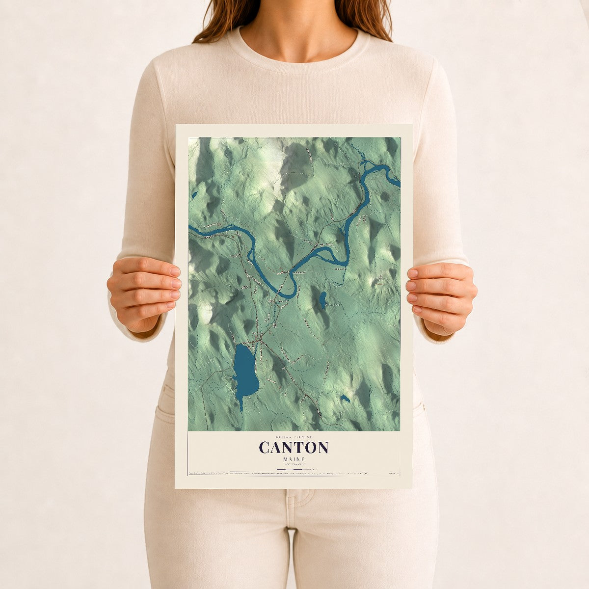 Canton, Maine map print - 12 x 18 archival matte print