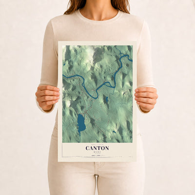 Canton, Maine map print - 12 x 18 archival matte print