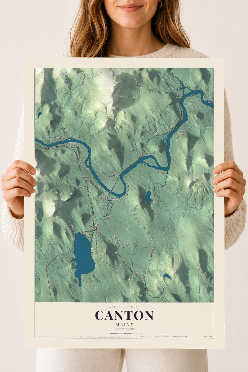 Canton, Maine map print - 18 x 24 archival matte print