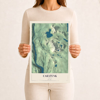 Caratunk, Maine map print - 12 x 18 archival matte print