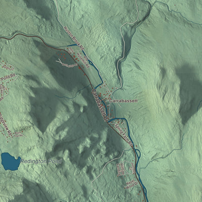 Street and neighborhood detail from the Carrabassett Valley, Maine map