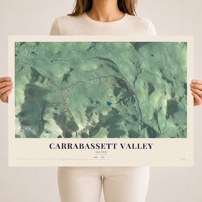 Carrabassett Valley, Maine map print - 18 x 24 archival matte print