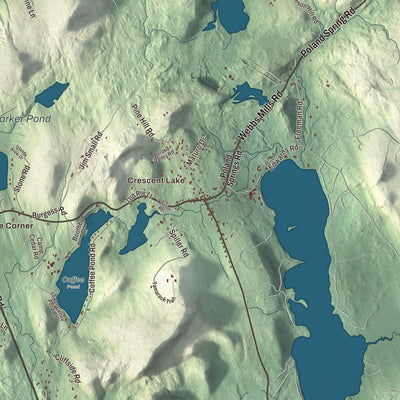 Street and neighborhood detail from the Casco, Maine map