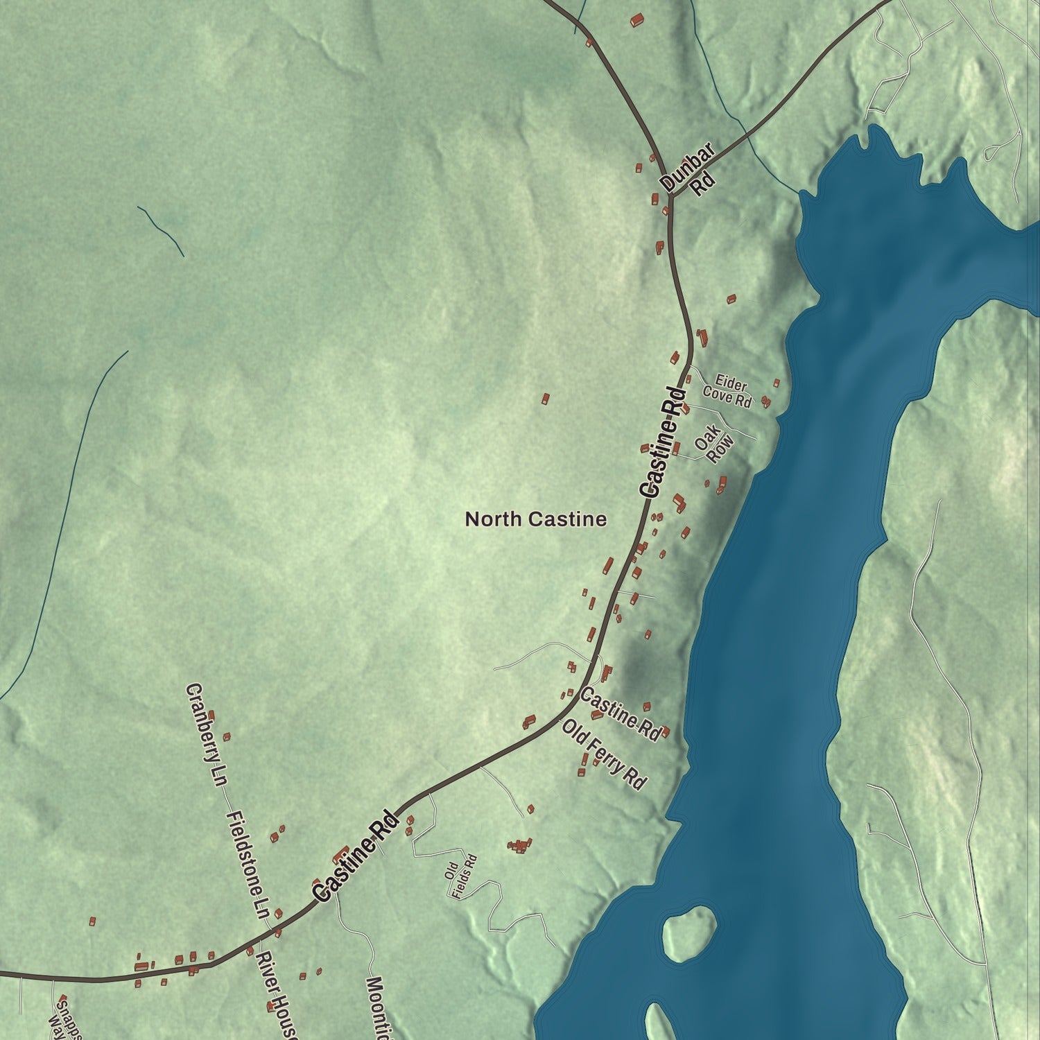 Street and neighborhood detail from the Castine, Maine map