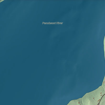 Terrain and local geography detail from the Castine, Maine map
