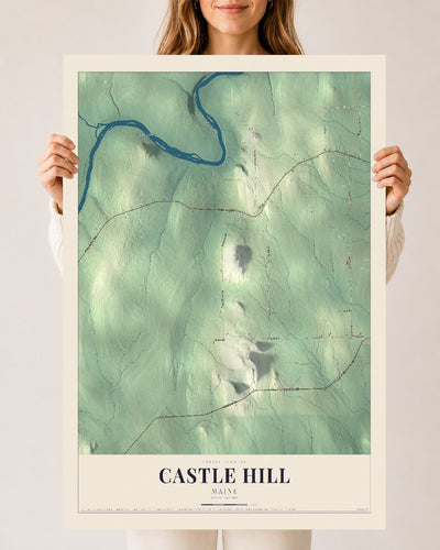 Castle Hill, Maine map print - 24 x 36 archival matte print