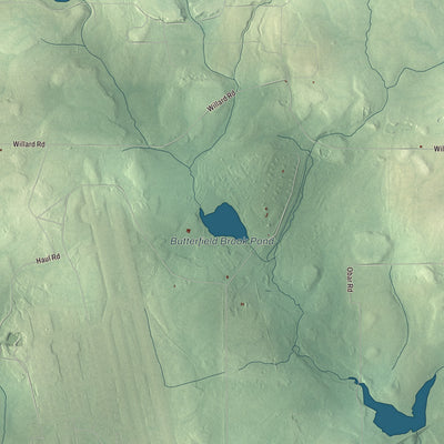 Terrain and local geography detail from the Caswell, Maine map