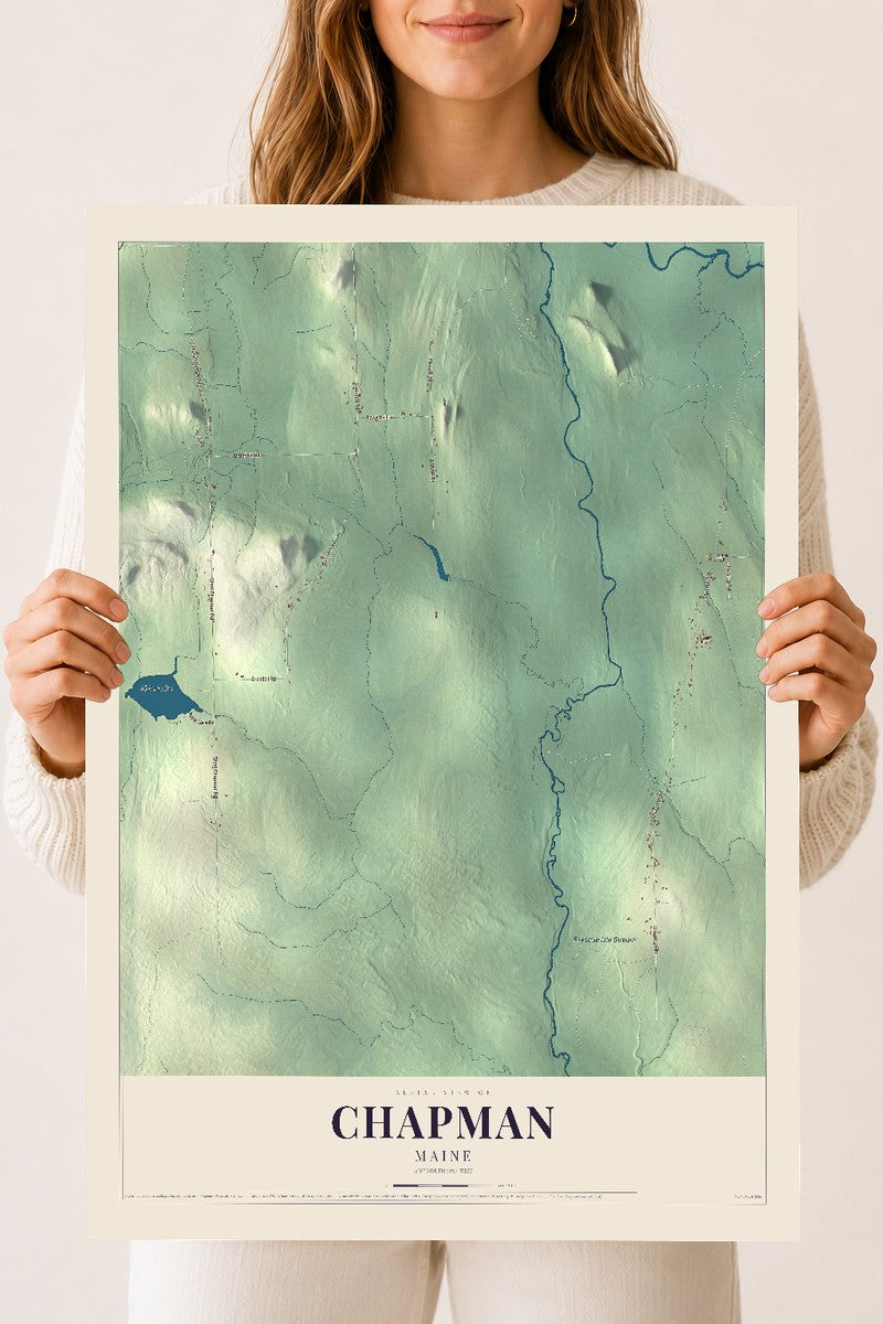 Chapman, Maine map print - 18 x 24 archival matte print