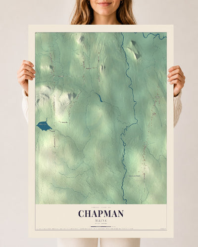 Chapman, Maine map print - 24 x 36 archival matte print