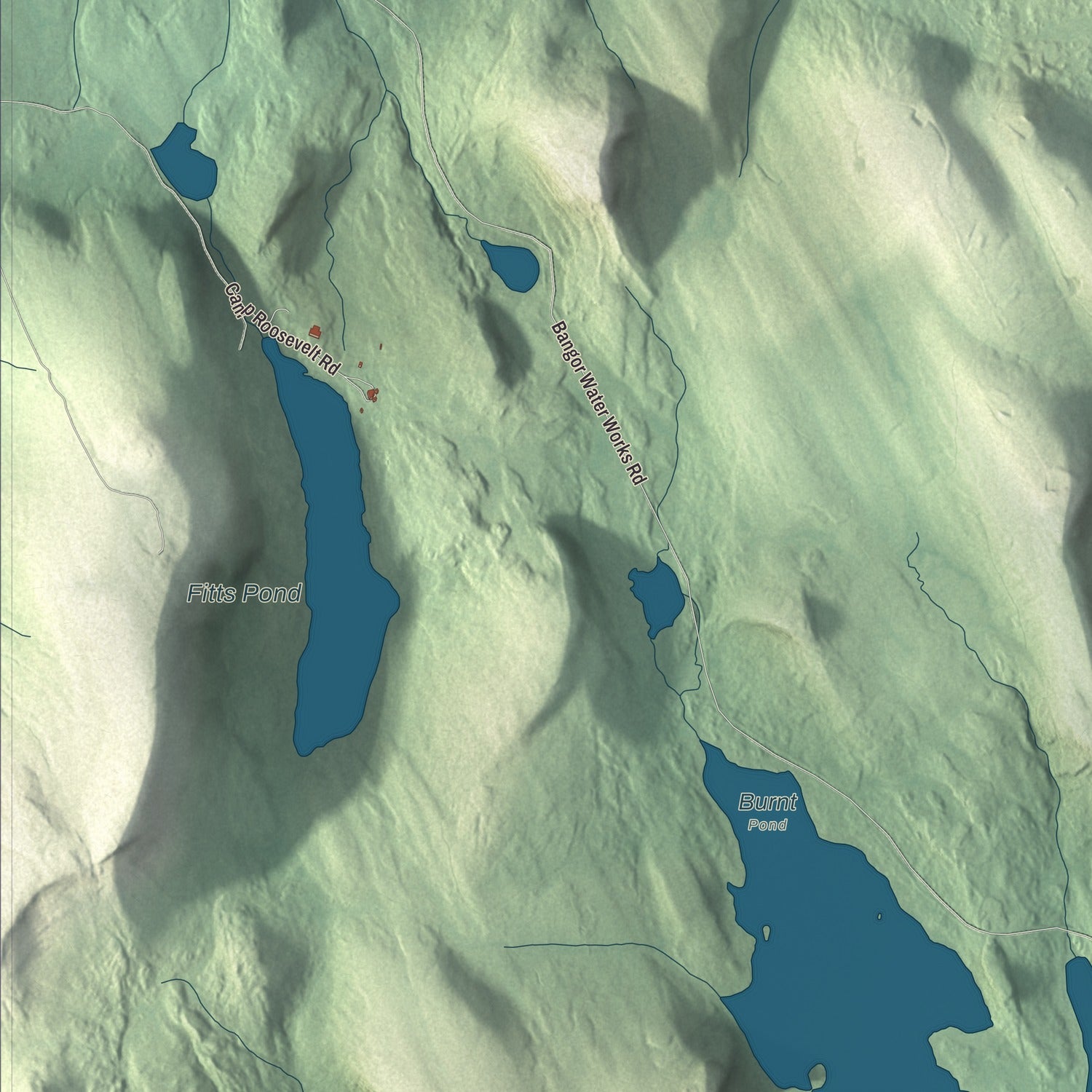 Terrain and local geography detail from the Clifton, Maine map