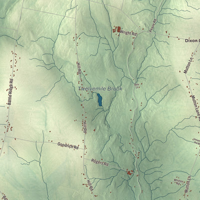 Terrain and local geography detail from the Clinton, Maine map