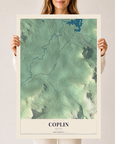 Coplin, Maine map print - 24 x 36 archival matte print