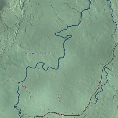 Terrain and local geography detail from the Coplin, Maine map
