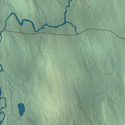 Terrain and local geography detail from the Crawford, Maine map