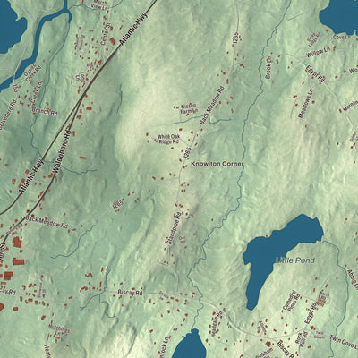 Street and neighborhood detail from the Damariscotta, Maine map