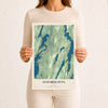 Map of Damariscotta, Maine, 12 x 18 inch unframed archival matte print