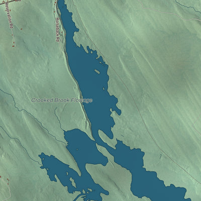 Terrain and local geography detail from the Danforth, Maine map