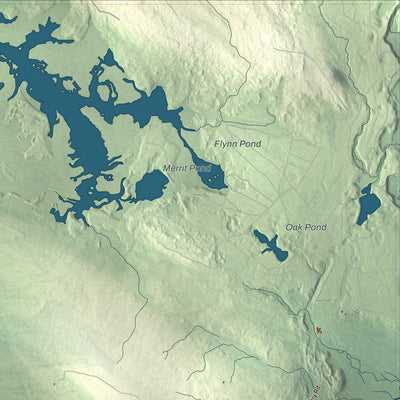 Terrain and local geography detail from the Deblois, Maine map