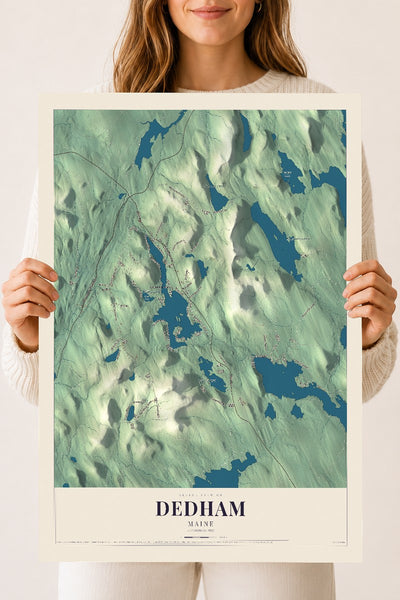 Dedham, Maine map print - 18 x 24 archival matte print