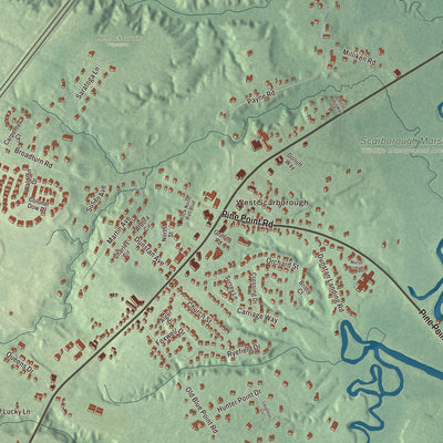 Street and neighborhood detail from the Dunstan, Maine map