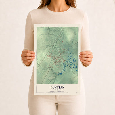 Dunstan, Maine map print - 12 x 18 archival matte print