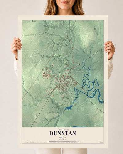 Dunstan, Maine map print - 24 x 36 archival matte print
