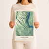 Map of Eagle Lake, Maine, 12 x 18 inch unframed archival matte print