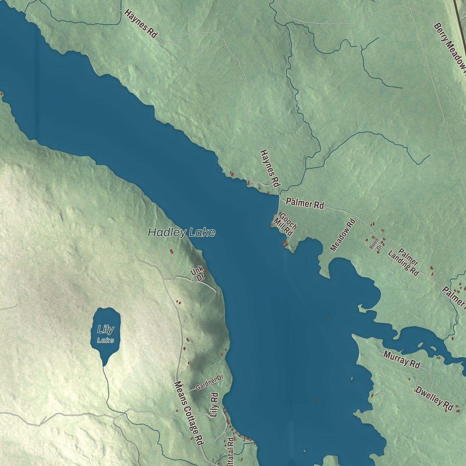 Terrain and local geography detail from the East Machias, Maine map